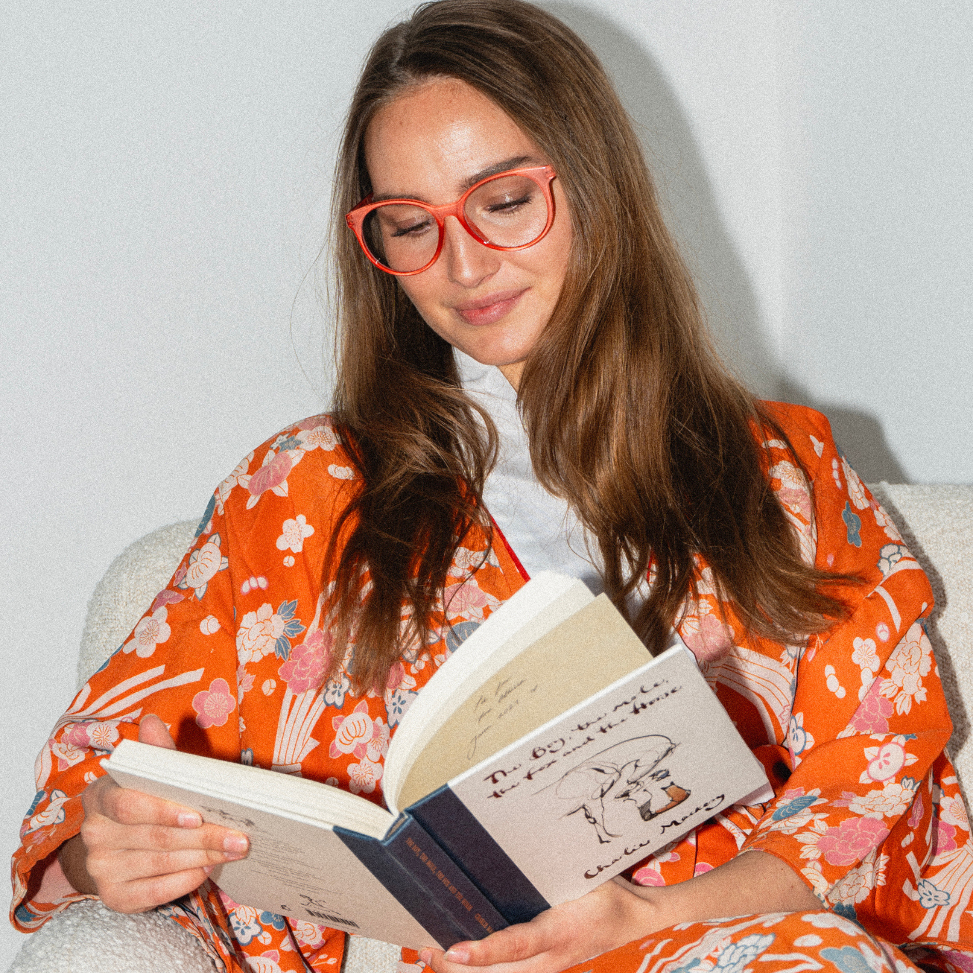 Clear lens glasses City - coral