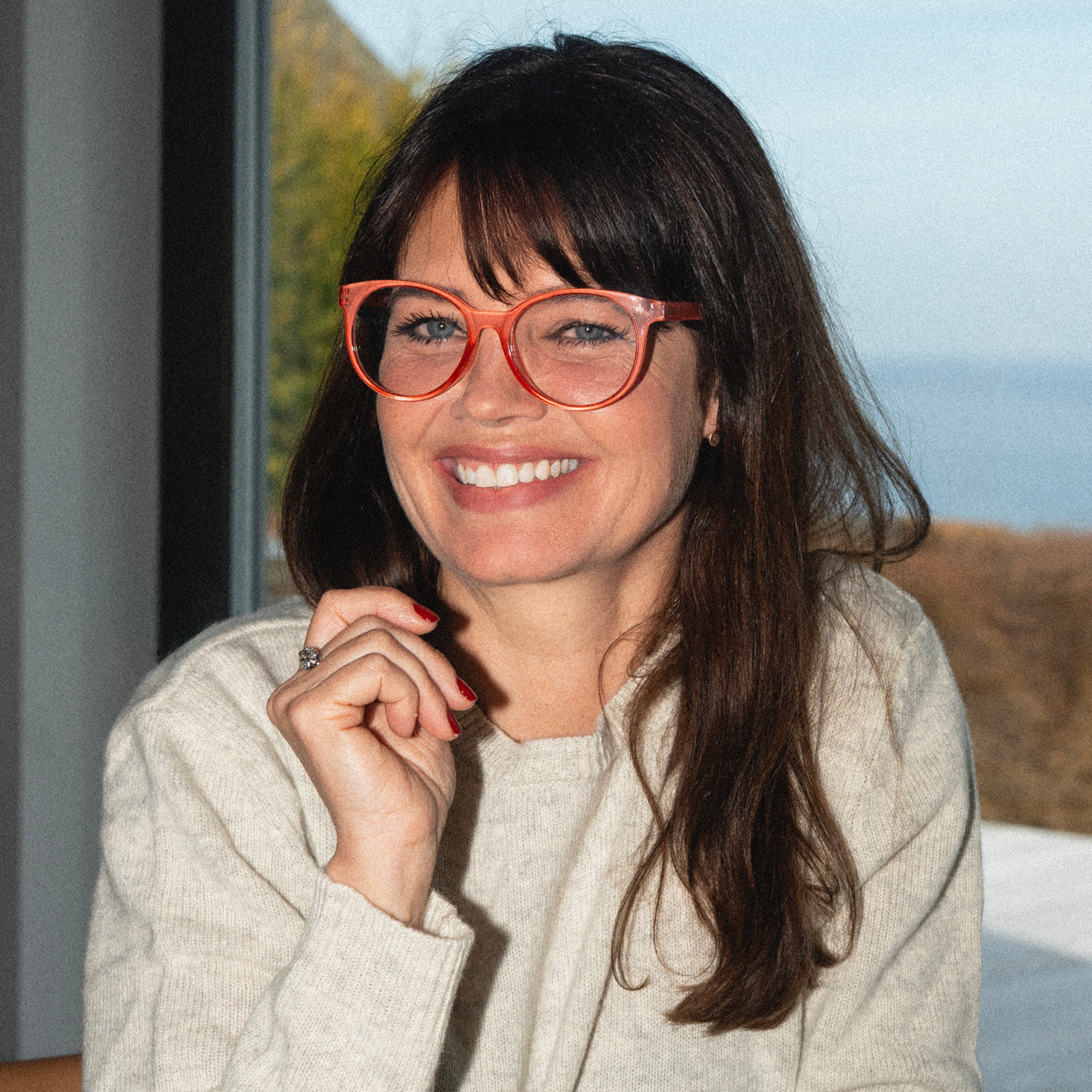 Reading glasses City - tomato