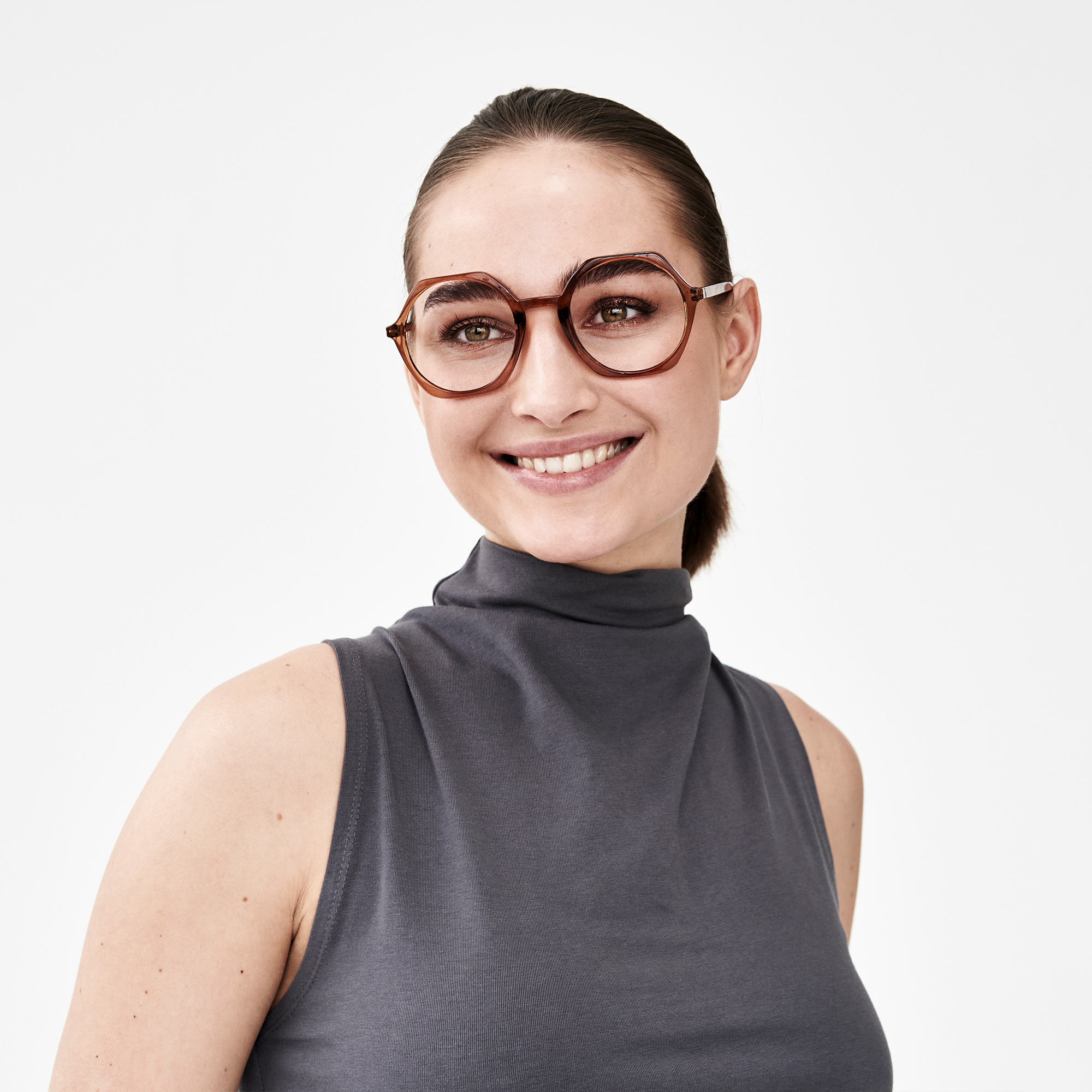 Clear lens glasses Edgy - smoke