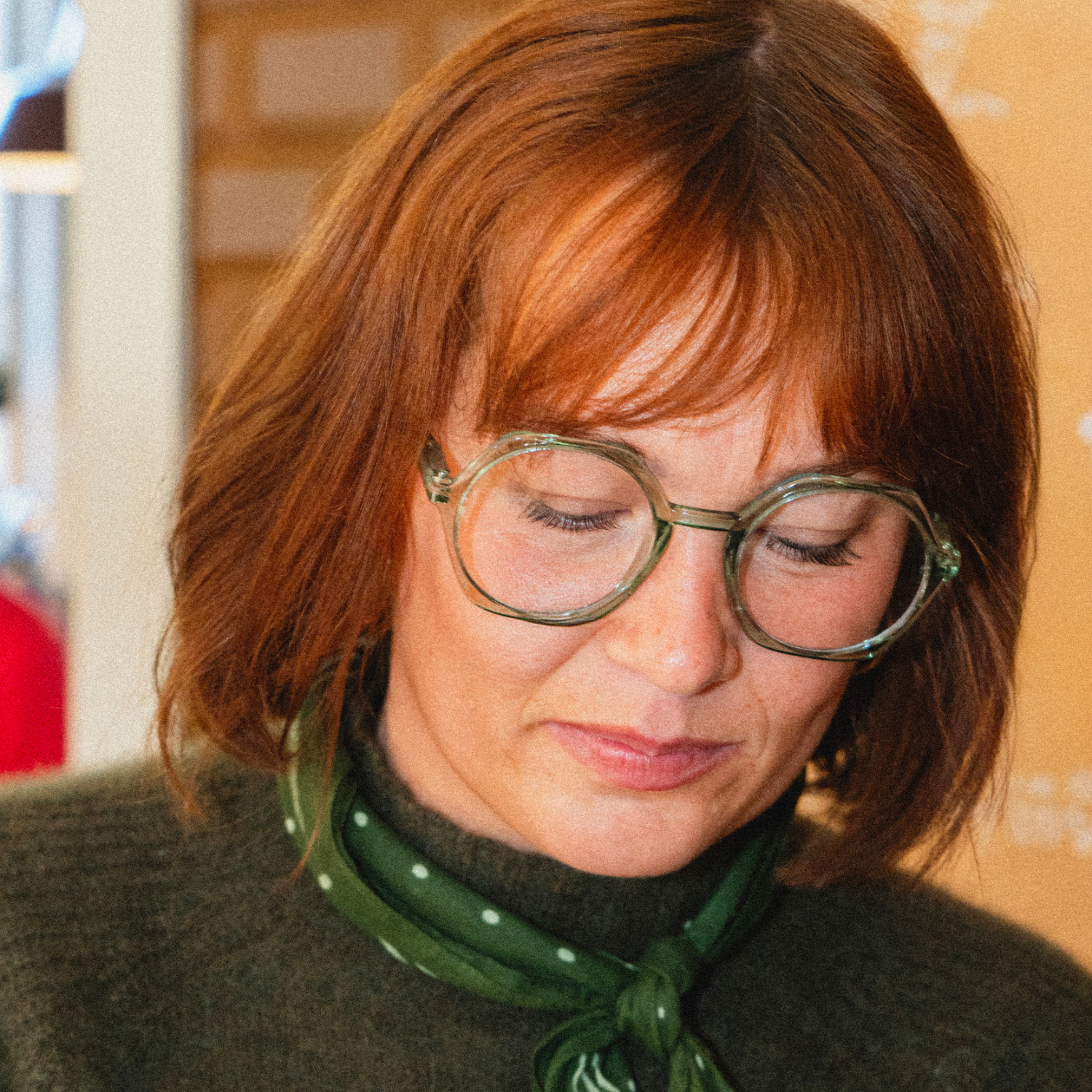 Clear lens glasses Edgy - clear green