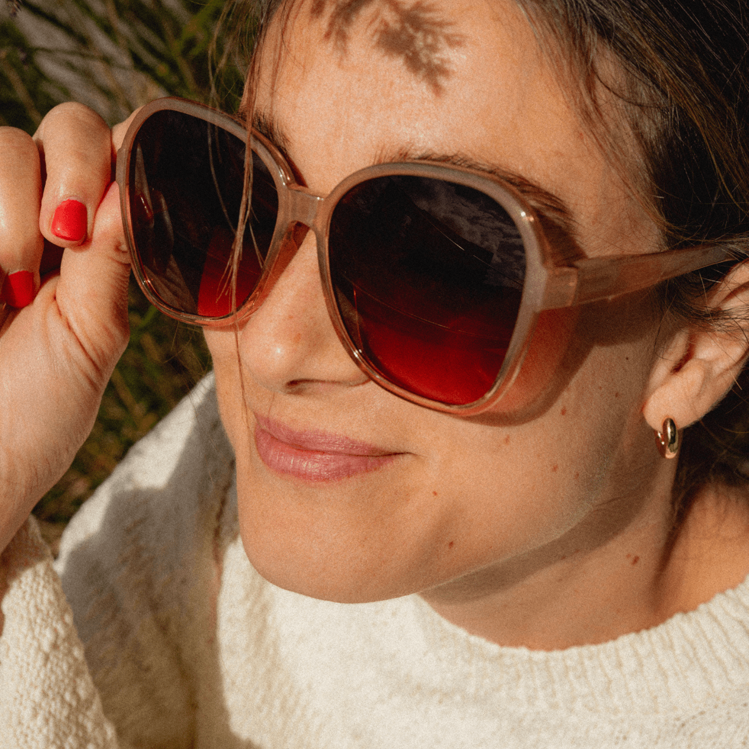 Sunglasses Butterfly - beige