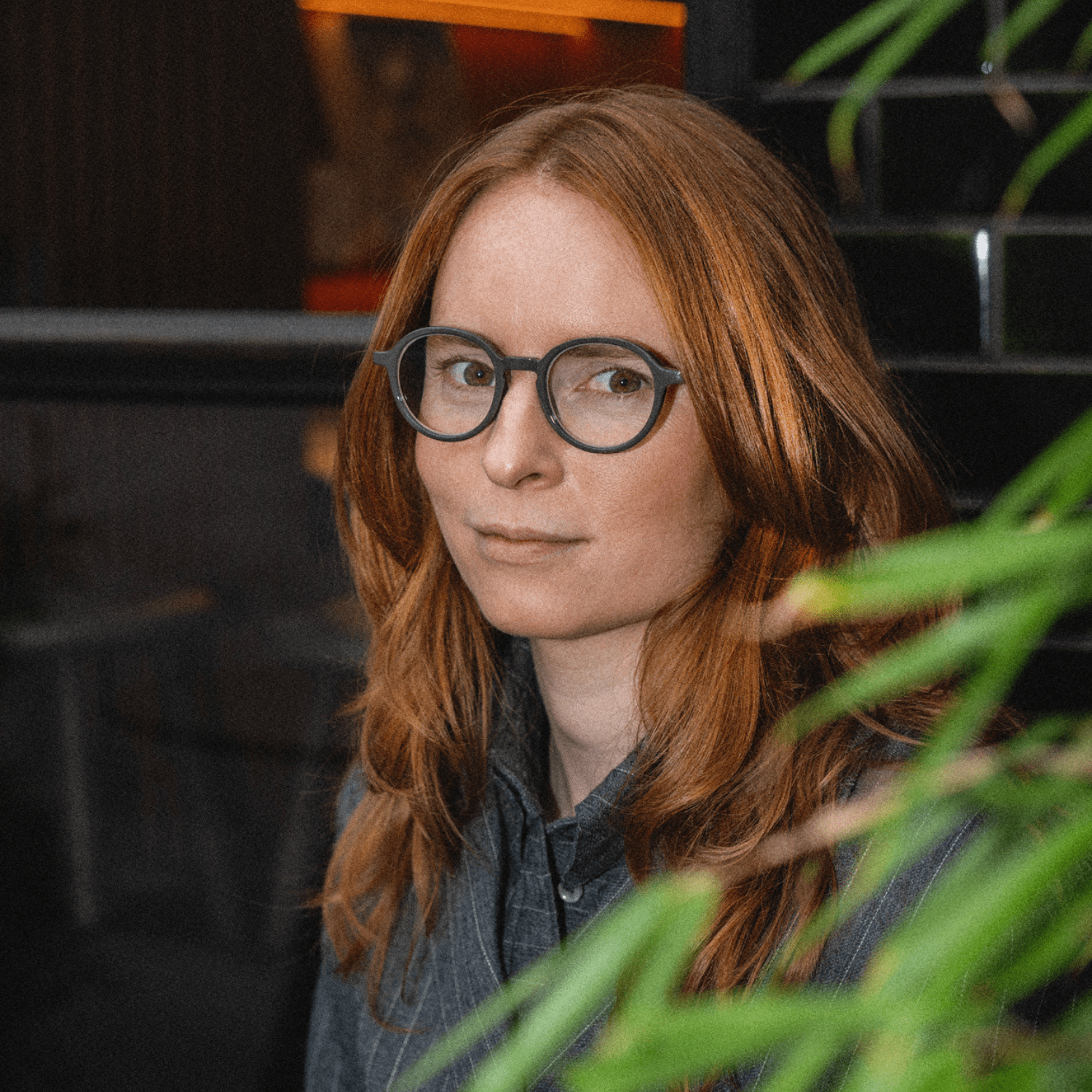 Minus glasses Circle Slim - navy