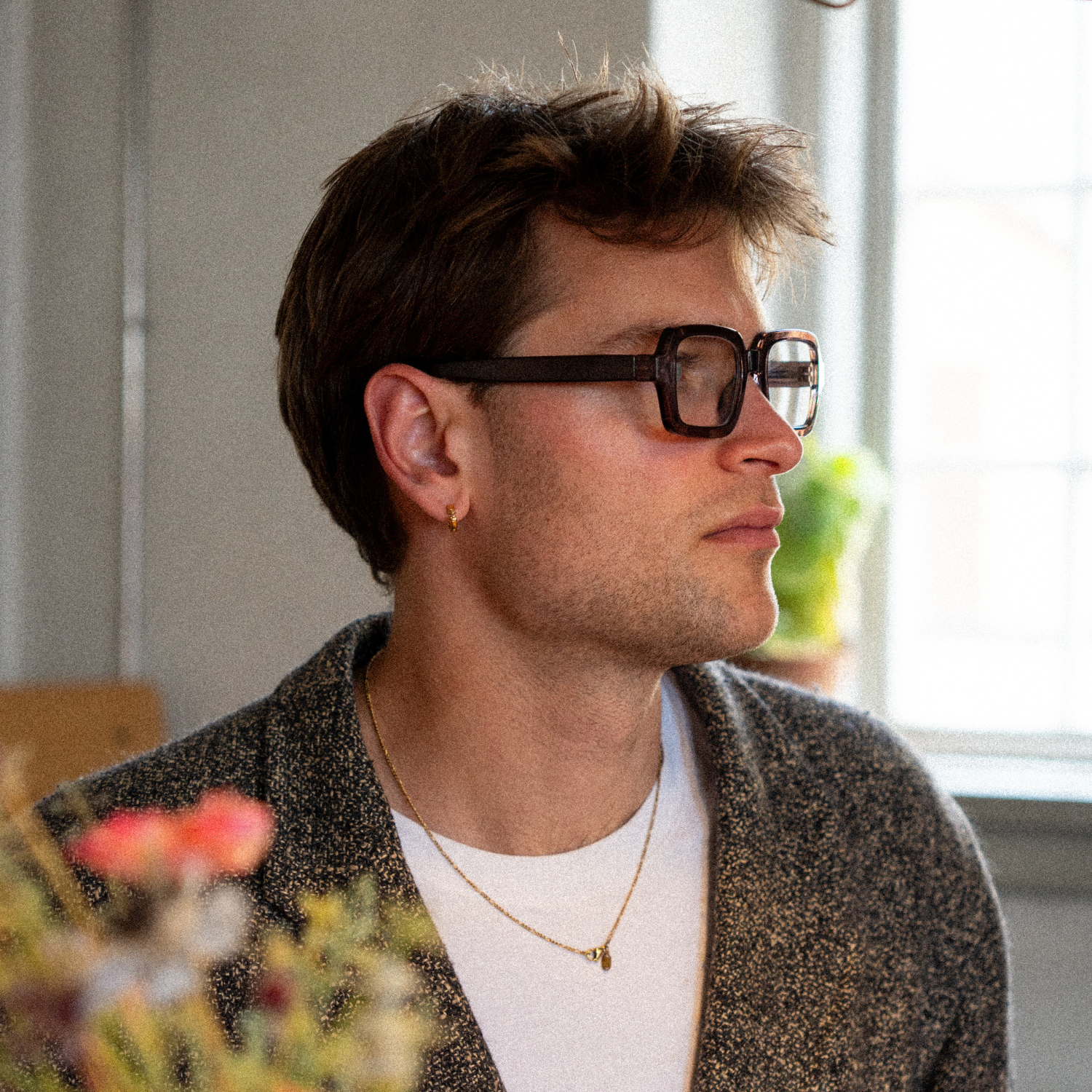 Clear lens glasses Square - coffee